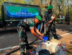 Sinergi Yonif TP 449/SH,PMI Sukoharjo, BPBD Sukoharjo dan Puskesmas Sukoharjo Atasi Kekeringan Di Kecamatan Tawangsari