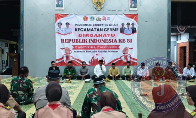 Malam Tasyakuran HUT RI ke-81, Muspika se-Kabupaten Gresik Gelar Doa Bersama
