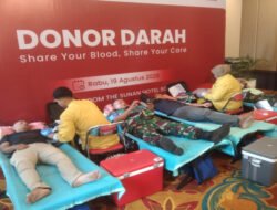 Aksi Kemanusiaan, Puluhan Anggota Kodim 0735/Surakarta Turut Donor Darah di Hotel Sunan