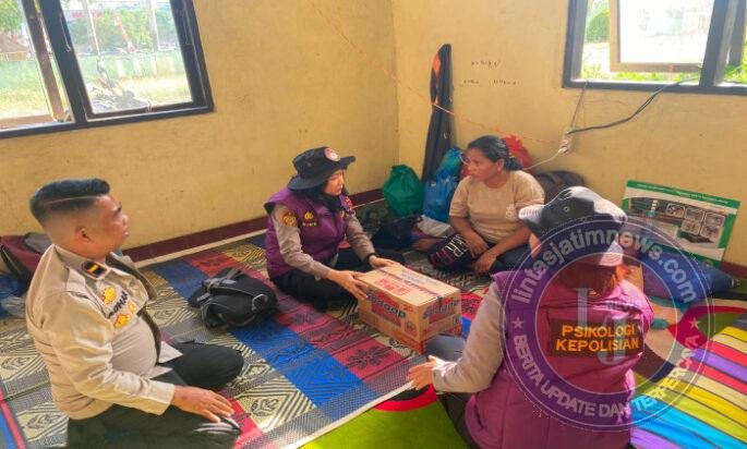 Polri Berikan Konseling dan Trauma Healing bagi Korban Gempa di Manggarai Barat