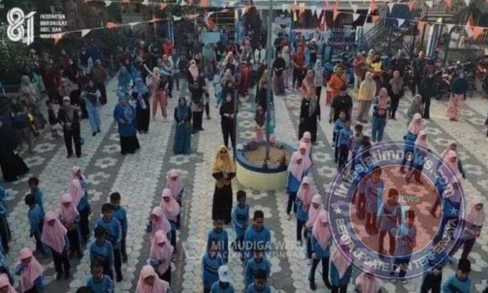 Jalan Sehat MI MUDIGA Weru Paciran, Pererat Silaturahmi dengan Wali Murid