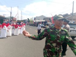 Karnaval Budaya Meriahkan HUT RI Ke 81 di Donorojo, Babinsa Serka Rohmad Lakukan Pengamanan