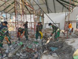 Peduli Satuan, Anggota Kodim 0805/Ngawi Benahi Pangkalan dan Tempat Ibadah