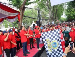 Semarak HUT RI ke-81, Kapolres Gresik Hadiri Jalan Sehat dan Pastikan Pengamanan Berjalan Optimal