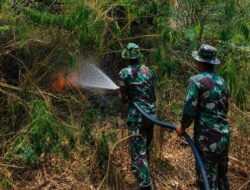 Regu Damkar Kodim 0728/Wonogiri Padamkan Kobaran Api di Dua Lokasi