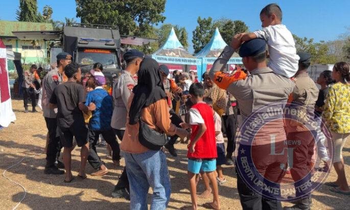Polri Gelar Senam Trauma Healing untuk Bangkitkan Semangat Pengungsi Pascagempa