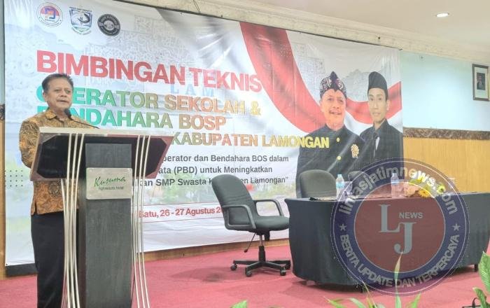 Pesan Kepala Disdik Lamongan dalam Bimtek OPS dan Bendahara BOS SMP Swasta