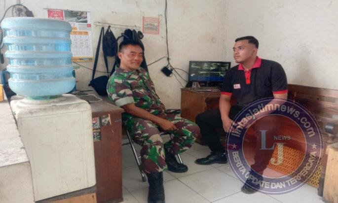 Babinsa Serengan Sambangi Security Untuk Himbau Kedisiplinan Kerja