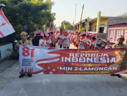 Pawai Kemerdekaan HUT Ke – 81 RI MIN 2 Lamongan, Madrasah Maju Indonesia Laju
