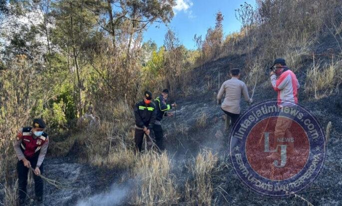Polres Lumajang Tangani Karhutla di Ranu Kembang dan Ledok Bedor,172 Pendaki Dievakuasi