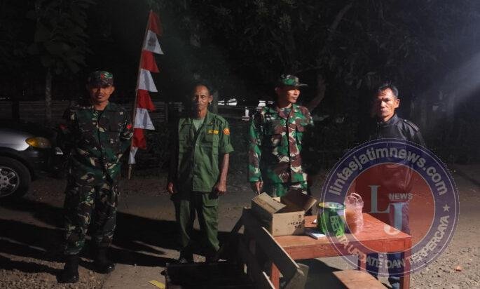 Babinsa Dan Linmas Patroli Malam Tingkatkan Pengawasan Guna Cegah Gangguan Kamtibmas
