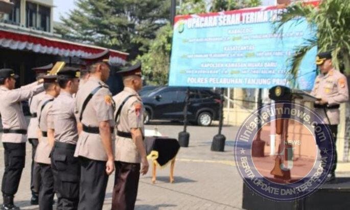 Kapolres Pelabuhan Tanjung Priok, Pimpin Sertijab Tiga Pejabat Utama, Tekankan Integritas dan Profesionalitas