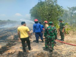 Babinsa Paron Gerak Cepat Tangani Kebakaran Lahan Tebu Milik PG Redjo Agung