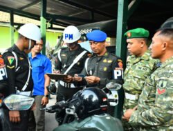 Tertib Administrasi Kendaraan, Kodim Madiun Gandeng Denpom Cek Kelengkapan Personel