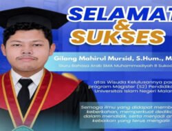 Gilang Mahirul Mursid Raih Gelar Magister Pendidikan, Perkuat Dedikasi sebagai Guru Bahasa Arab