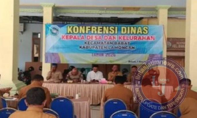 Konferensi Kepala Desa dan Lurah se-Kecamatan Babat Bahas IDM hingga Pendaftaran BPD