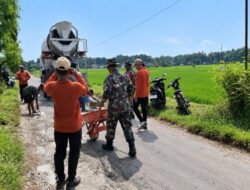 Tak Sekadar Bertugas, Babinsa Jogodayuh Turun Tangan Perbaiki Jalan Desa