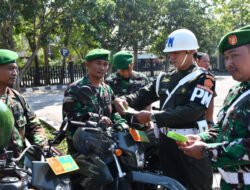 Tingkatkan Disiplin Berkendara, Kendaraan Dinas Prajurit Kodim Ponorogo Diperiksa