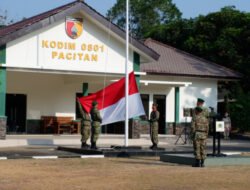 Kodim 0801/Pacitan Gelar Upacara 17-an, Irup Bacakan Penekanan Pangdam V/Brawijaya