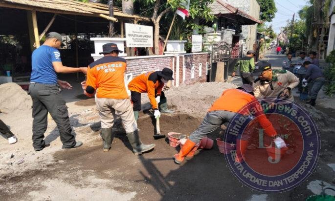 Kejar Target Selesai Tepat Waktu, Koramil 04/Jebres dan Warga Genjot KBD Tahap III di Gandekan