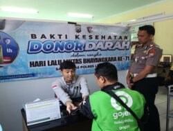 Sambut Hari Lalu Lintas Bhayangkara, Satlantas Polres Lumajang Gelar Cek Kesehatan Gratis Driver Ojol