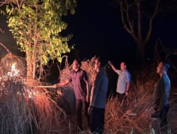 Polres Ngawi dan Tim Gabungan Buat Sekat Bakar dan Dirikan Posko Antisipasi Karhutla Lawu Utara Meluas