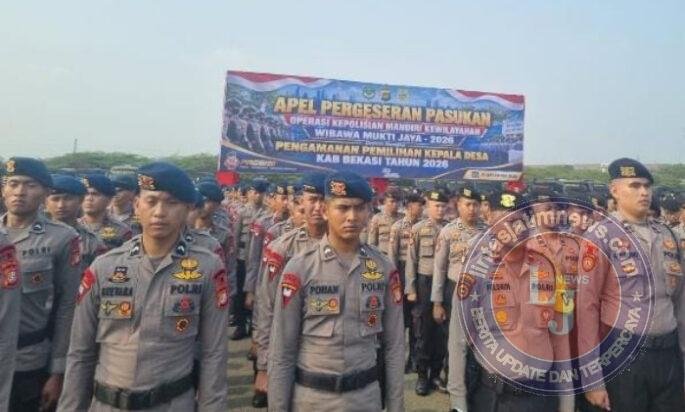 25 Personel Polres Pelabuhan Tanjung Priok Dikerahkan Amankan Pilkades di Kabupaten Bekasi