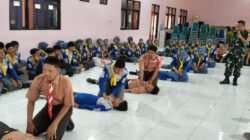 Kodim Madiun Bekali Siswa SMKN 1 Wonoasri Keterampilan Pertolongan Pertama