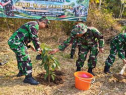 Tanam Pohon di Brumbun, Babinsa Wungu Ajak Warga Jaga Lingkungan untuk Generasi Mendatang