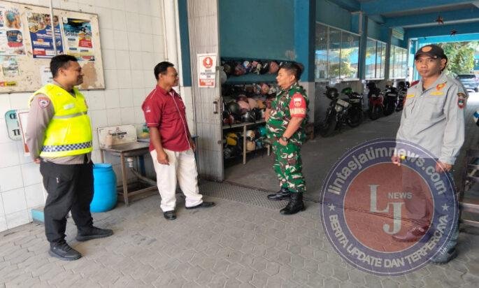Keamanan sekolah Jadi Perhatian Khusus Babinsa Kratonan dan Linmas