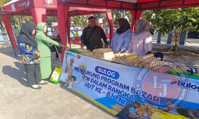 KODIM 0801/PACITAN Gelar Bazar Pasar Murah dalam Rangka HUT TNI ke-81