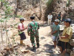 Dandim 0801/Pacitan Tinjau Lokasi Pembangunan Jembatan Beton di Desa Sambong