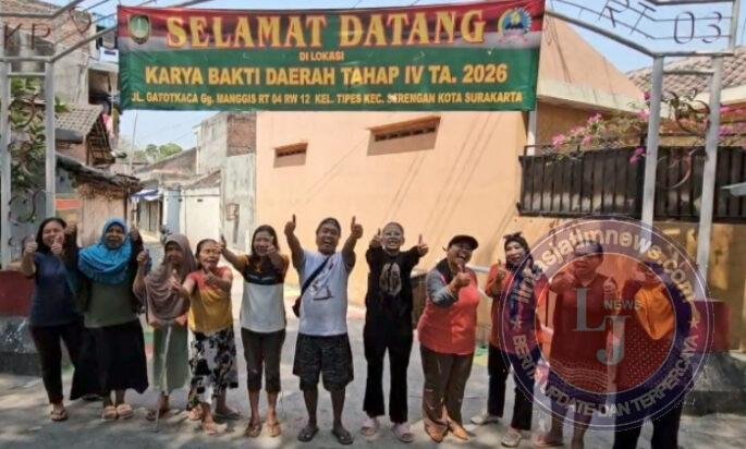 Set Set Wet, Sampai Hari Ini Hasil Karya Bakti Daerah Tahap IV TA. 2026 Koramil 03 Serengan Sudah Capai 99,9 Persen