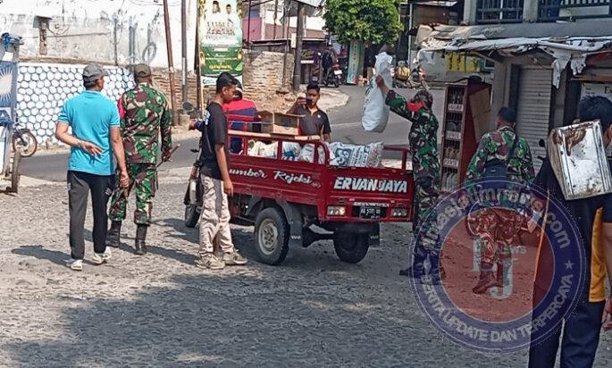 HUT ke 81 TNI, Kodim Ponorogo Adakan Karya Bakti Peduli Sampah Secara Tersebar