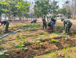 Kodim 0801/Pacitan Gelar Kerja Bakti Penyiapan Launching Kompi Produksi