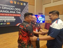 Danramil 01/Laweyan Dan Anggotanya Raih Juara I Open Tournament Domino Orado Piala Panglima TNI di Surakarta