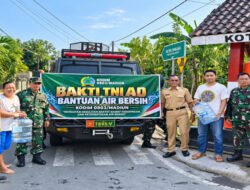 Saat Air Bersih Sulit Didapat, Kodim 0803/Madiun Hadir Bantu Warga Kelun