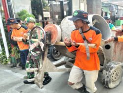 Jelang Penutupan Karya Bakti Daerah Tahap III, Koramil 04/Jebres Bersama Masyarakat Genjot Pekerjaan Hingga Detik Terakhir