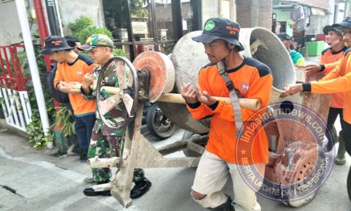 Jelang Penutupan Karya Bakti Daerah Tahap III, Koramil 04/Jebres Bersama Masyarakat Genjot Pekerjaan Hingga Detik Terakhir