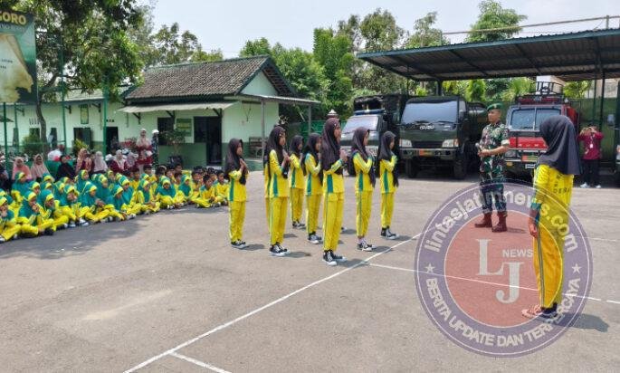 Belajar Jadi Tentara Sambil Bermain, 145 Siswa Muhamadiyah Drasan Serbu Makodim 0724/Boyolali