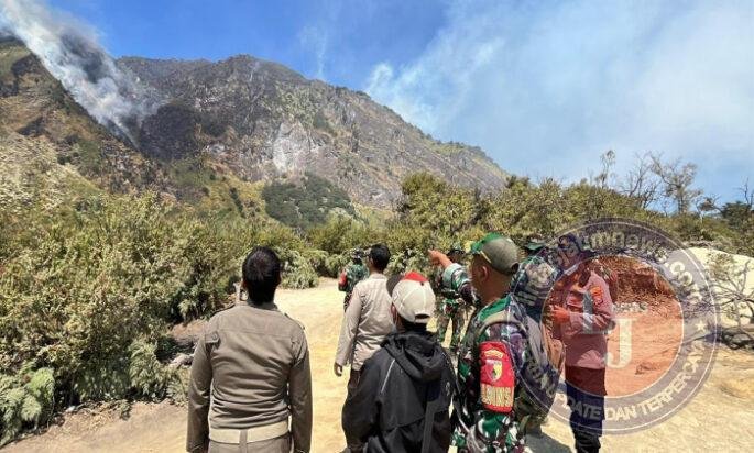 Polresta Banyuwangi dan Tim Gabungan Perketat Pemantauan Cegah Karhutla Bondowoso Meluas ke Gunung Rante