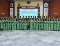 55 Prajurit Kodim Madiun Naik Pangkat, Tanggung Jawab Pengabdian Makin Besar
