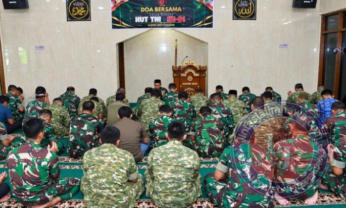 Doa Bersama Warnai HUT TNI ke-81, Kodim Madiun Panjatkan Harapan untuk Bangsa