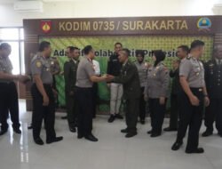 Perkuat Sinergitas Dan Soliditas, Polresta Surakarta Datangi Markas Kodim 0735/Surakarta, Ucapkan HUT Ke-81 TNI