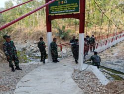 Pastikan Kualitas dan Keamanan Jembatan TNI di Pacitan Tim Wasev Itdam V/Brawijaya Tinjau Terjun Lokasi