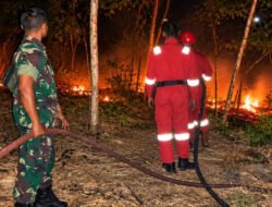 TNI dan Damkar Bergerak Cepat Padamkan Kebakaran di Mruwak