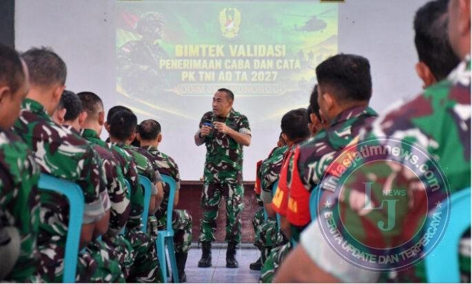 Seluruh Babinsa Kodim Ponorogo Ikuti Bimtek Validasi Penerimaan Caba PK dan Cata PK TNI AD Tahun 2027