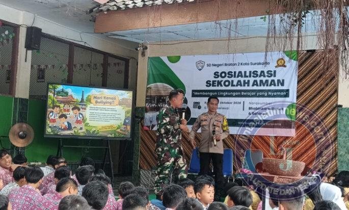 Cegah Bullying Sejak Dini, Batuud Koramil 01/Laweyan Berikan Edukasi Sekolah Aman dan Nyaman di SDN Bratan 2