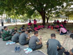 Jaga Kebugaran & Kekompakan, Keluarga Besar Koramil 02/Banjarsari Gelar Olahraga Bersama di Taman Balekambang