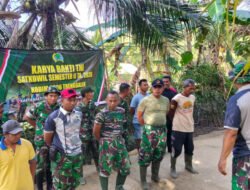 Karya Bakti TNI, Kodim 0806/Trenggalek Bangun Jalan Beton di Desa Tegaren